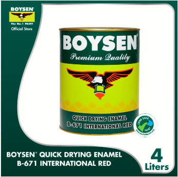BOYSEN QUICK DRYING ENAMEL INTERNATIONAL RED (1/4L)