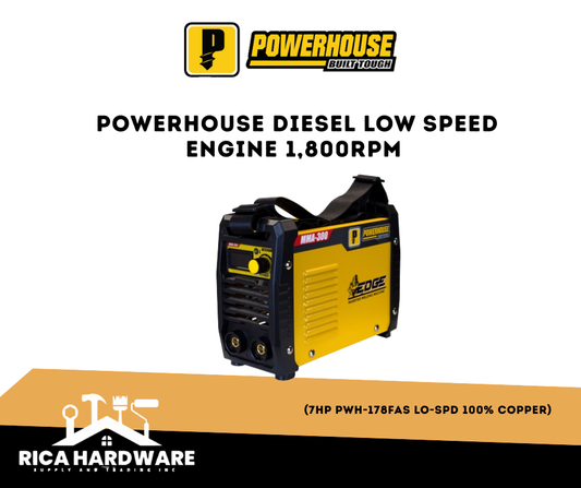 POWERHOUSE DIESEL LOW SPEED ENGINE 1,800RPM (7HP PWH-178FAS LO-SPD 100% COPPER)