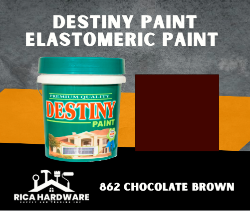 DESTINY PAINT ELASTOMERIC PAINT 862 CHOCOLATE BROWN 4L