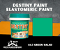 DESTINY PAINT ELASTOMERIC PAINT 863 GREEN SALAD 4L