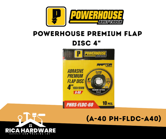POWERHOUSE A40 PREMIUM FLAP DISC 100x16mm (4"x5/8")