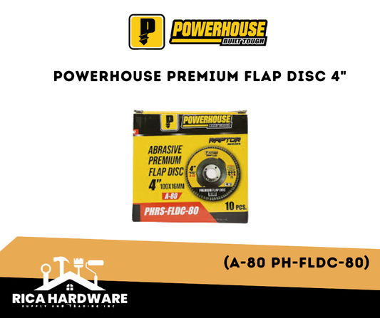 POWERHOUSE PREMIUM FLAP DISC 4" 100x16MM A-80 (PH-FLDC-80)