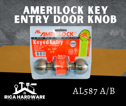 AMERILOCK KEY ENTRY DOOR KNOB AL587 A/B