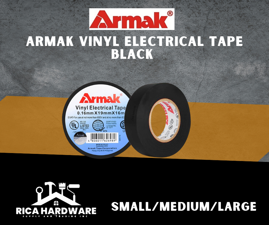 ARMAK VINYL ELECTRICAL TAPE BLACK (SMALL/MEDIUM/LARGE)