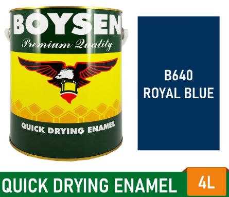 BOYSEN QUICK DRYING ENAMEL ROYAL BLUE 4L