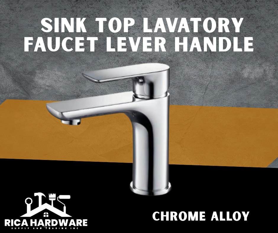 CHROME ALLOY SINK TOP LAVATORY FAUCET LEVER HANDLE