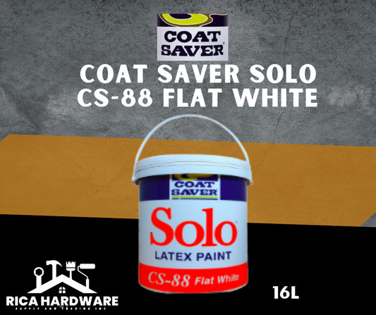 COAT SAVER SOLO LATEX PAINT FLAT WHITE CS-88