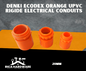 DENKI ECODEX ORANGE UPVC RIGIDE ELECTRICAL CONDUITS 20MM