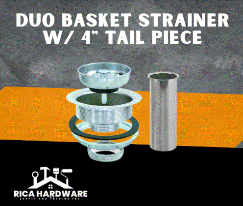 DUO BASKET STRAINER W/4"TAIL PIECE