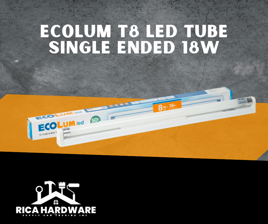 ECOLUM T8 LED TUBE SINGLE ENDED 18W