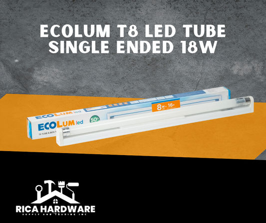 ECOLUM T8 LED TUBE SINGLE ENDED 18W