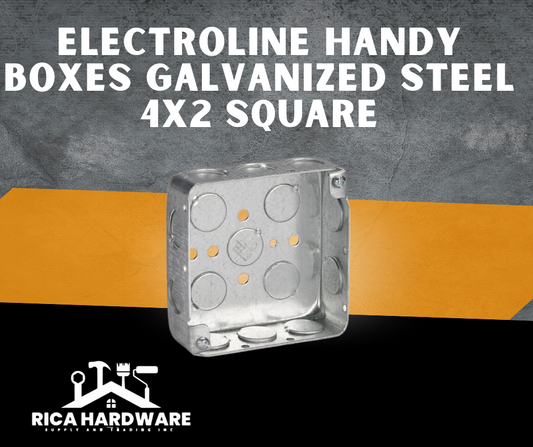 ELECTROLINE HANDY BOXES GALVANIZED STEEL 4x2 SQUARE