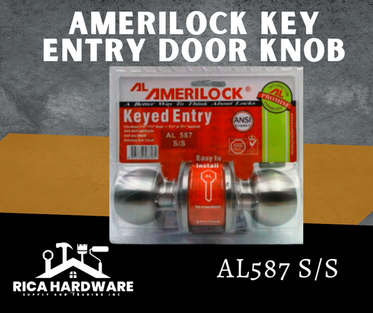 AMERILOCK LOCKSET DOOR KNOB AL587 S/S