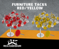 FURNITURE TACKS RED & YELLOW