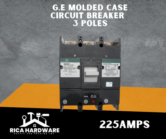 G.E  CIRCUIT BREAKER 225AMPS MOLDED CASE 3 POLES