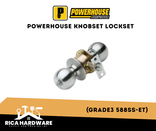 POWERHOUSE KNOBSET LOCKSET (GRADE3 588SS-ET)