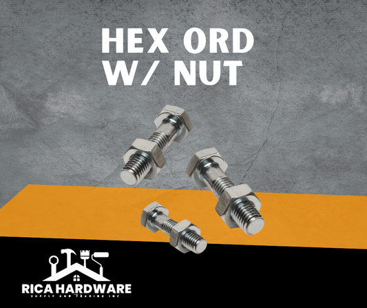 HEX ORD. 3/8X 2 W/NUT 3/8