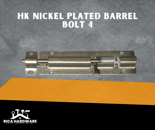 HK NICKEL PLATED BARREL BOLT 4"