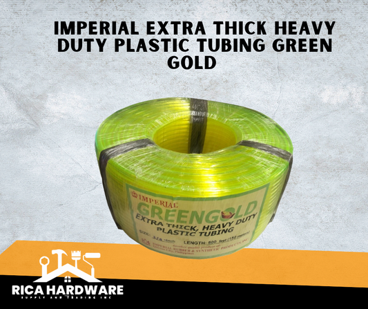 IMPERIAL EXTRA THICK HEAVY DUTY PLASTIC TUBING GREEN GOLD 5/16" PER METER
