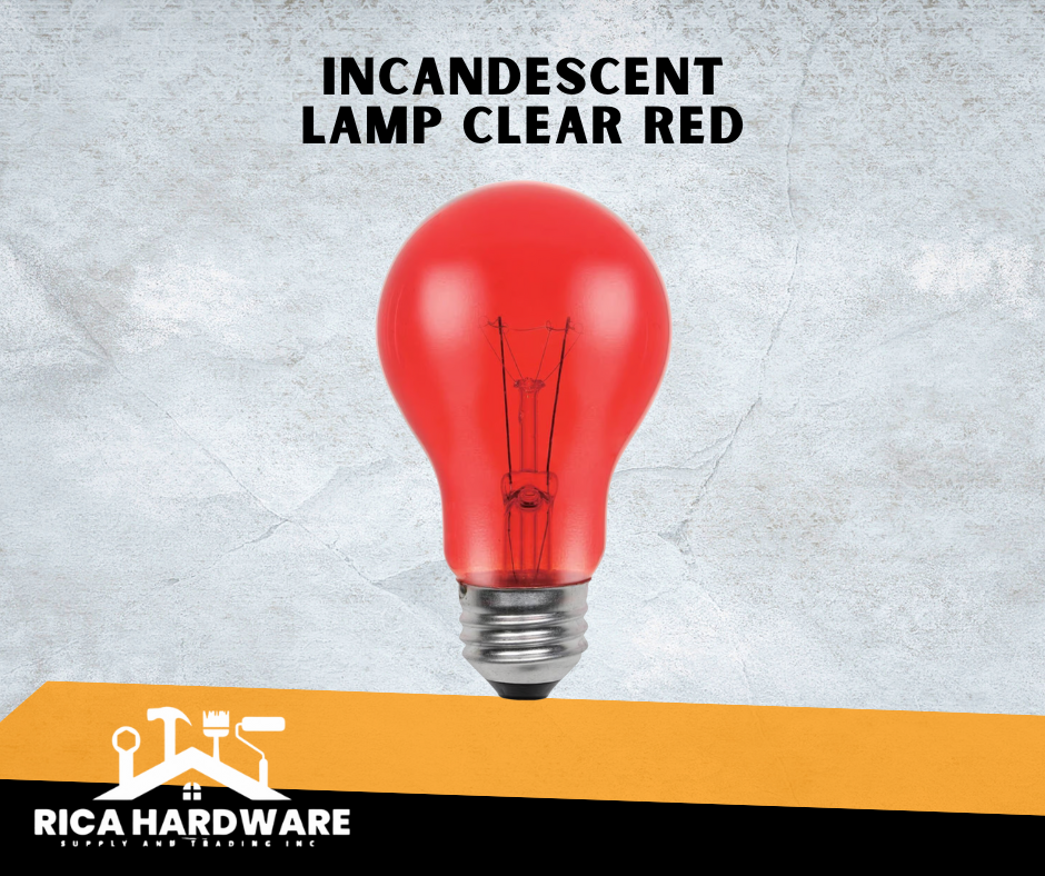 INCANDESCENT LAMP CLEAR RED