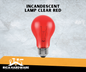 INCANDESCENT LAMP CLEAR RED