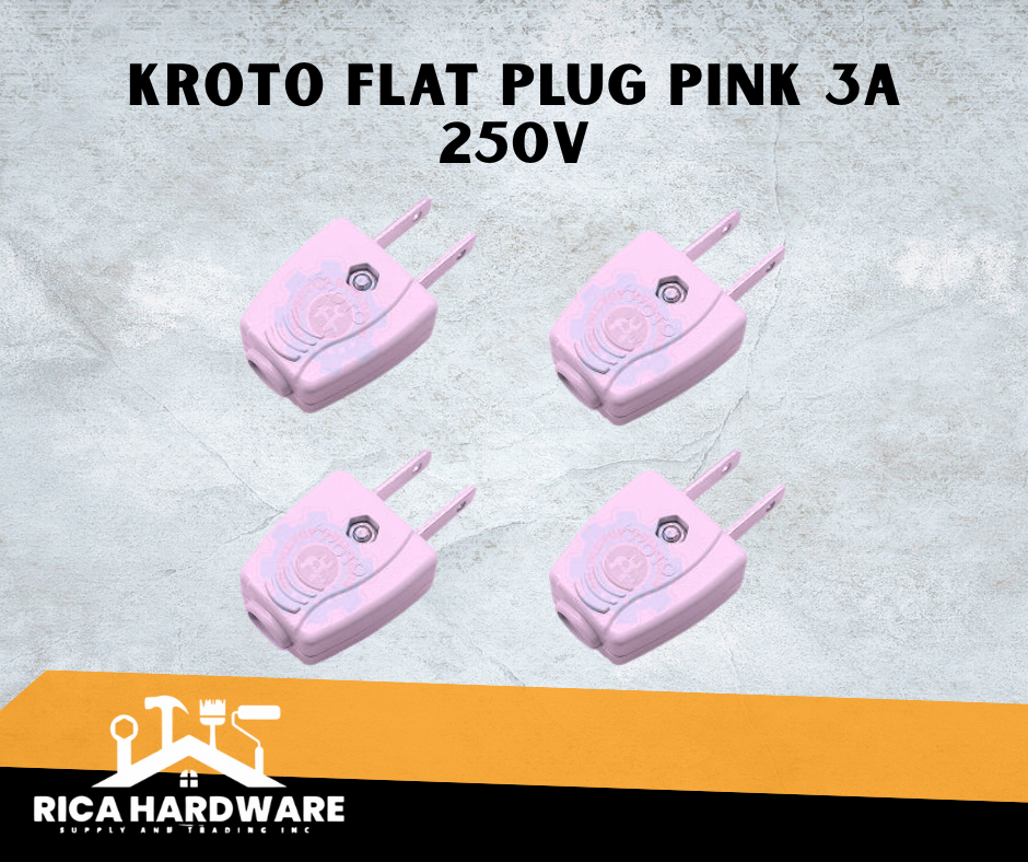 KROTO FLAT PLUG PINK 3A 250V