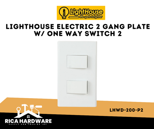 POWERHOUSE 2 GANG PLATE W/ ONE WAY SWITCH (LHWD-200-P2)
