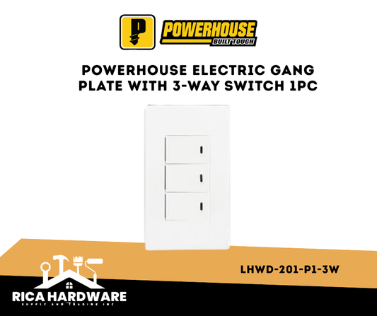 POWERHOUSE ELECTRIC GANG PLATE WITH 3-WAY SWITCH 1PC
