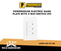 POWERHOUSE ELECTRIC GANG PLATE WITH 3-WAY SWITCH 1PC