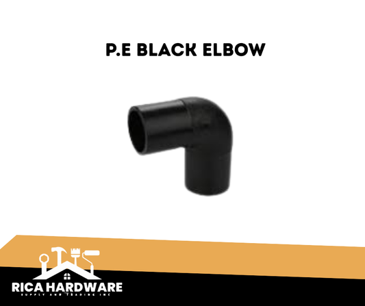 P.E BLACK ELBOW (1/2 , 3/4, 1)