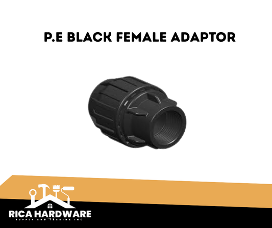 P.E BLACK FEMALE ADAPTOR (1/2 , 3/4, 1)