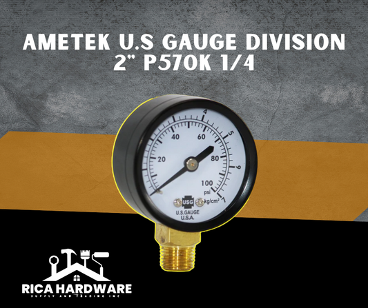 AMETEK U.S GAUGE DIVISION 2" P570K 1/4