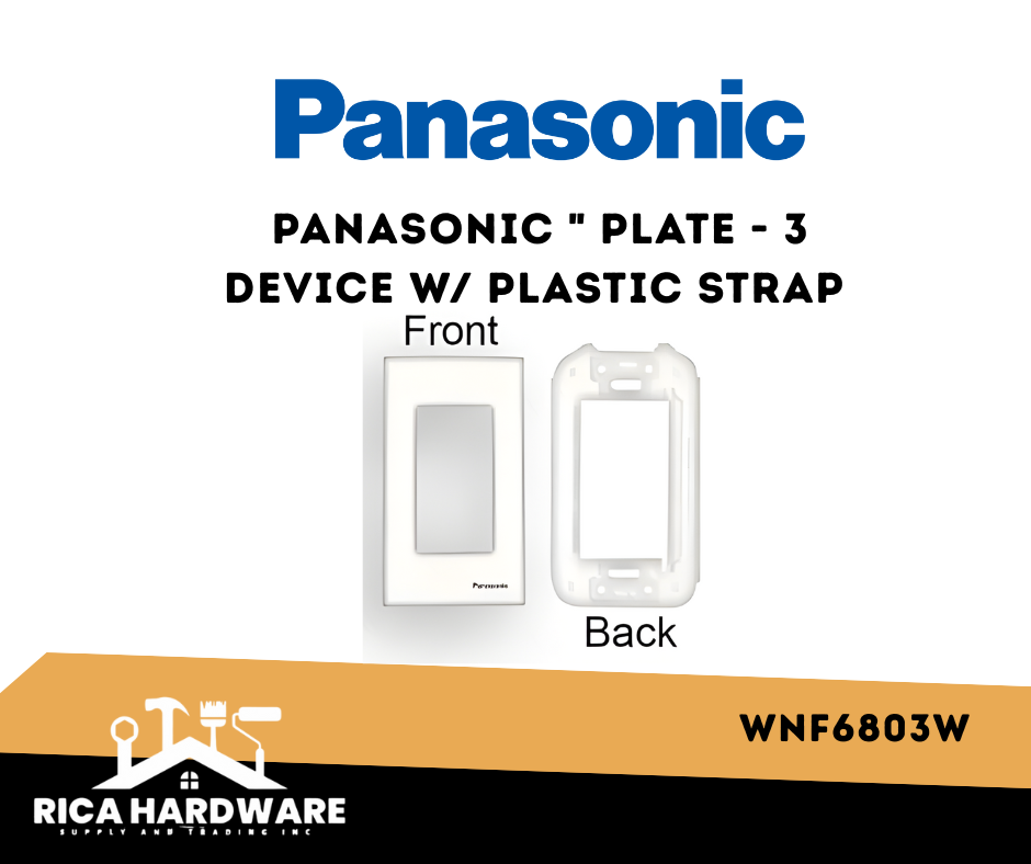 PANASONIC " PLATE - 3 DEVICE W/PLASTIC STRAP WNF6803W