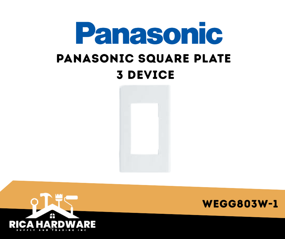 PANASONIC SQUARE PLATE - 3 DEVICE WEGG803W-1