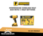 POWERHOUSE CORDLESS HEAT GUN WITH/ 3 HEAT SETTINGS