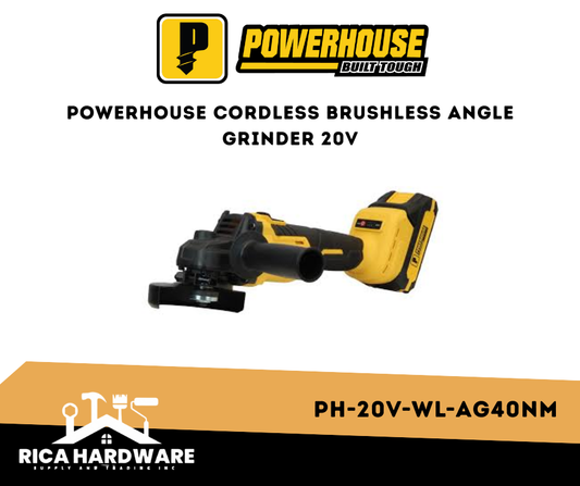 POWERHOUSE PH-20V-WL-AG40NM CORDLESS BRUSHLESS ANGLE GRINDER 20V