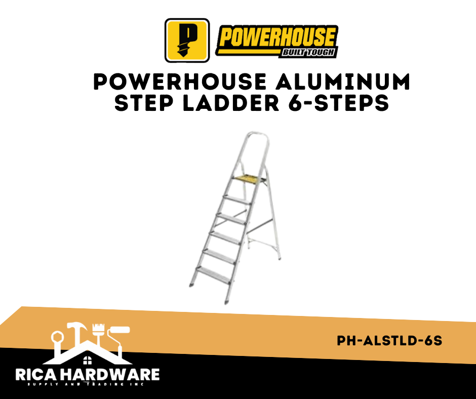 POWERHOUSE ALUMINUM STEP LADDER 6-STEPS (PH-ALSTLD-6S)