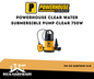 POWERHOUSE PH-C0-SUB750W-CLR CLEAR WATER SUBMERSIBLE PUMP CLEAR 750W