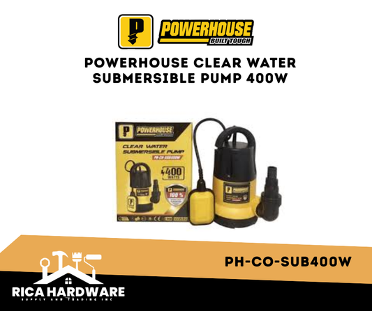 POWERHOUSE CLEAR WATER SUBMERSIBLE PUMP 400W (PH-CO-SUB400W-CLR)