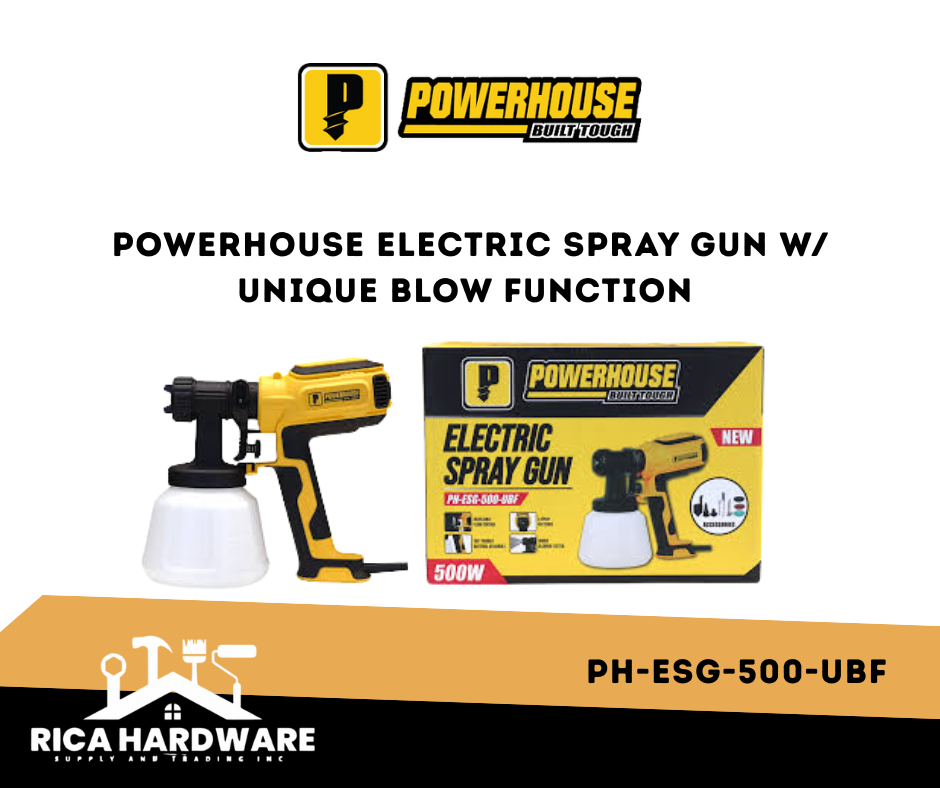 POWERHOUSE ELECTRIC SPRAY GUN W/ UNIQUE BLOW FUNCTION PH-ESG-500-UBF