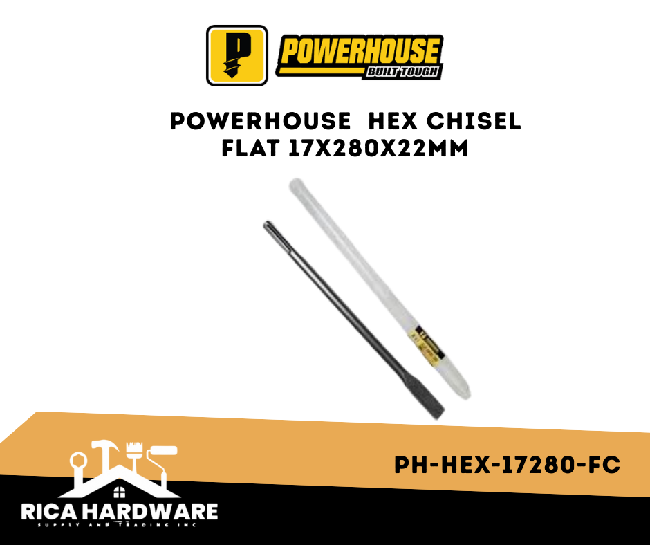 POWERHOUSE PH-HEX-17280-FC HEX CHISEL FLAT 17X280X22MM