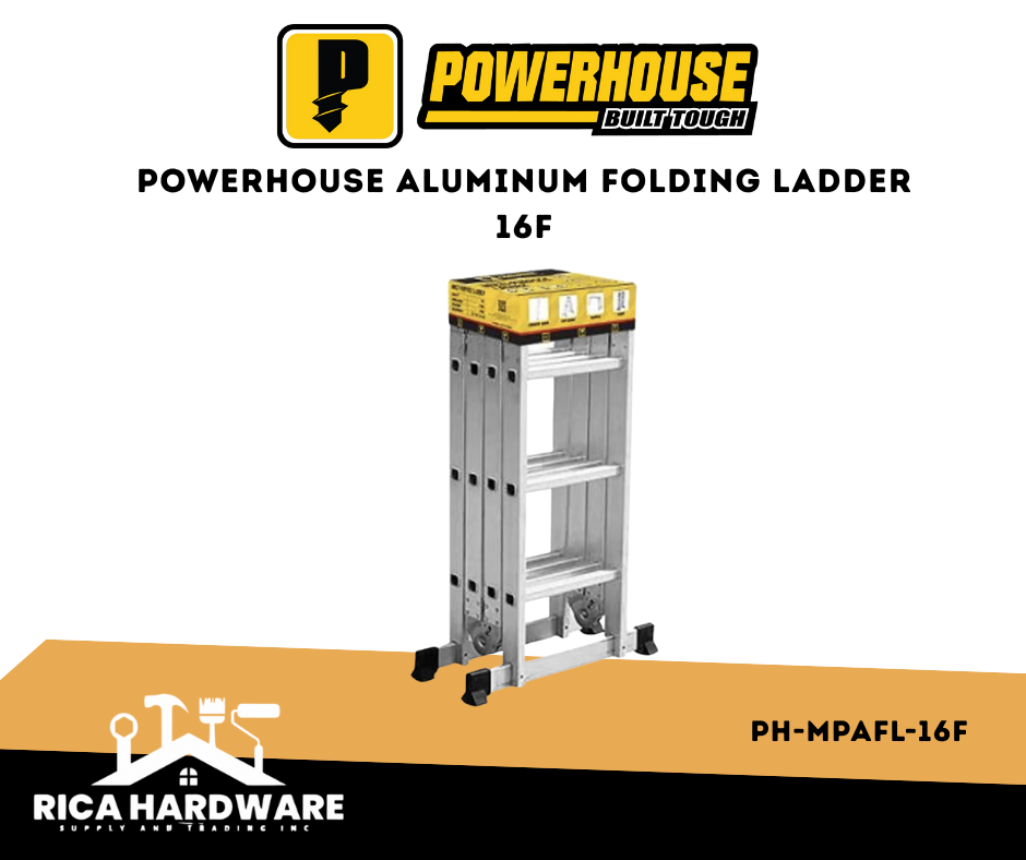 POWERHOUSE ALUMINUM FOLDING LADDER 16F PH-MPAFL-16F
