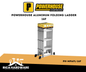 POWERHOUSE ALUMINUM FOLDING LADDER 16F PH-MPAFL-16F