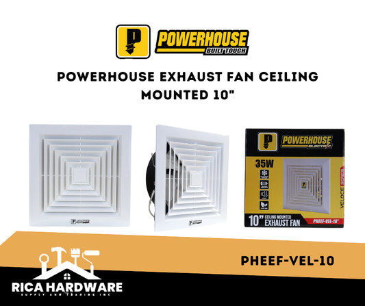 POWERHOUSE PHEEF-VOR-10 EXHAUST FAN CEILING MOUNTED 10" 35WTTS"