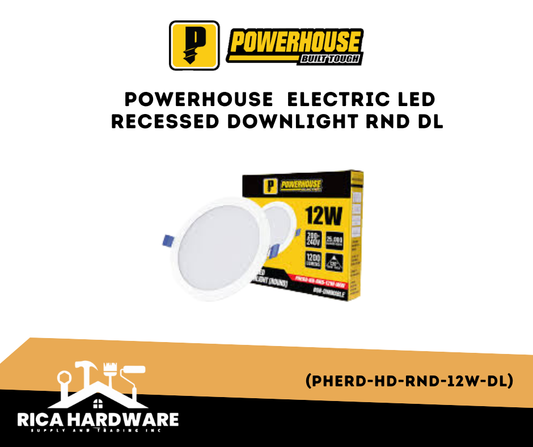 POWERHOUSE RECESSED LED DOWNLIGHT 12W DAY LIGHT (ROUND) (PHERD-HD-RND-12W-DL)