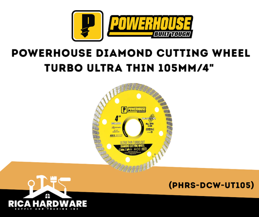 POWERHOUSE DIAMOND CUTTING WHEEL 105MM/4" TURBO ULTRA THIN