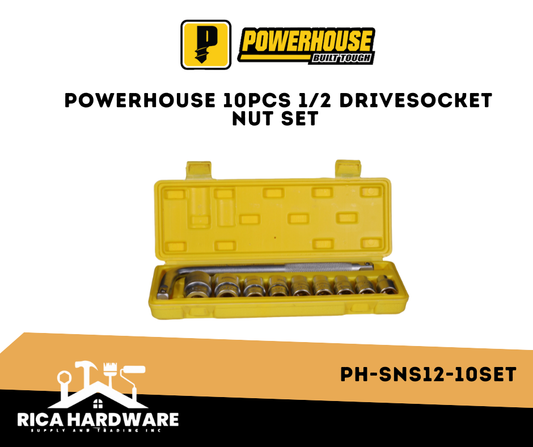 POWERHOUSE 10PCS SOCKET NUT SET 1/2 DR. (PH-SNS12-10SET)