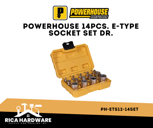POWERHOUSE 14PCS. E-TYPE SOCKET SET DR. (PH-ETS12-14SET)