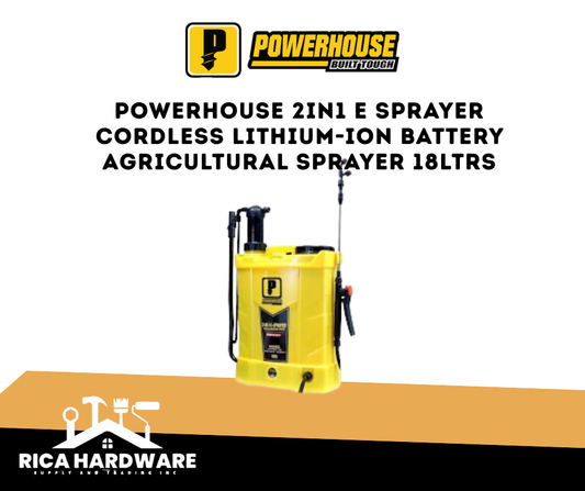 POWERHOUSE 2-IN-1 E SPRAYER CORDLESS LITHIUM-ION BATTERY AGRICULTURAL SPRAYER 18LTRS