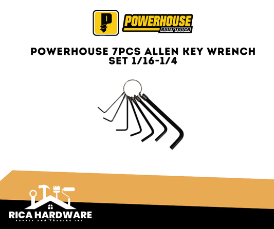 POWERHOUSE 7PCS ALLEN KEY WRENCH SET 1/16-1/4